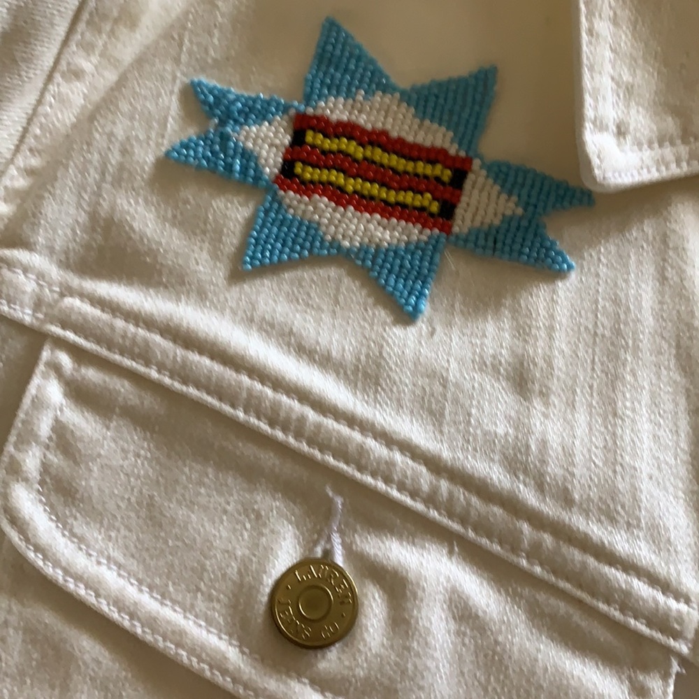 Ralph Lauren White Beaded Denim Jacket - image 4